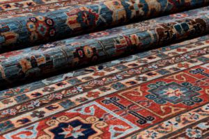 kuba handwoven tribal rug