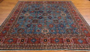 kuba handwoven tribal rug