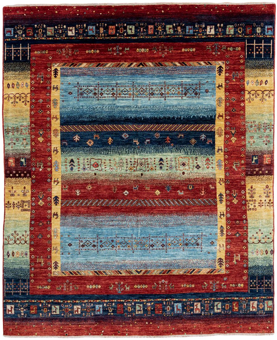 gabbeh handwoven wool rug