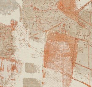 contemporary wool and silk rug