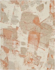 contemporary wool and silk rug