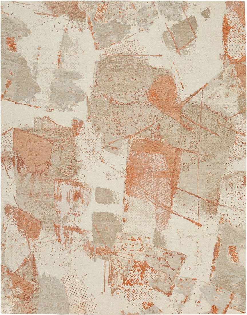 contemporary wool and silk rug