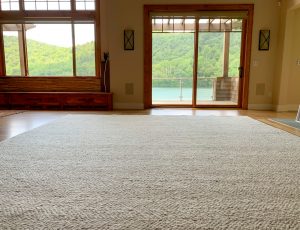 chunky flatweave wool rug