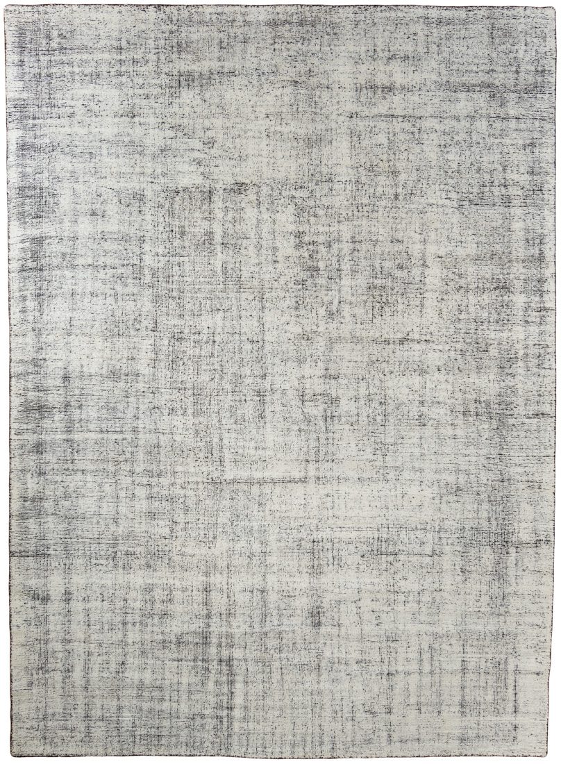 contemporary silk and wool rug
