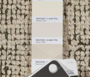 contemporary silk and wool rug