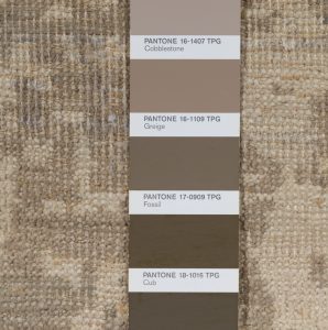contemporary wool and silk rug