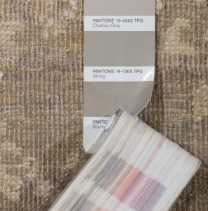 contemporary wool and silk rug