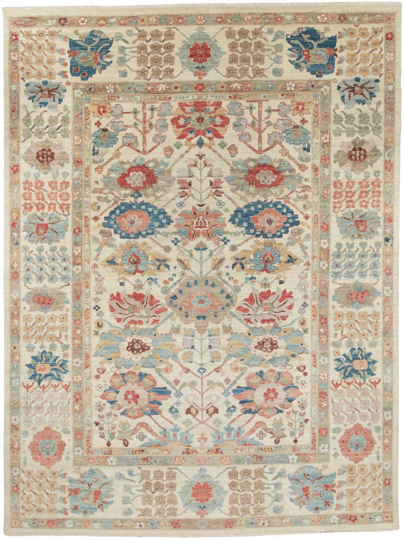kurdish blossom wool rug