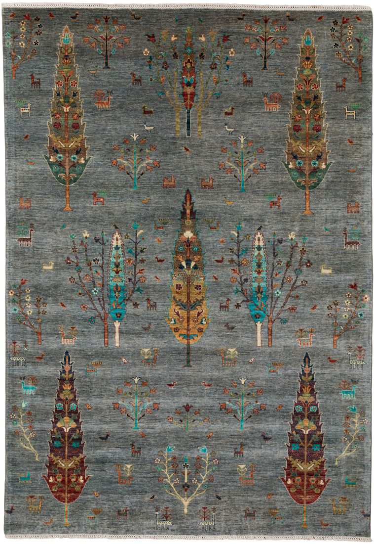 luri gabbeh handwoven rug