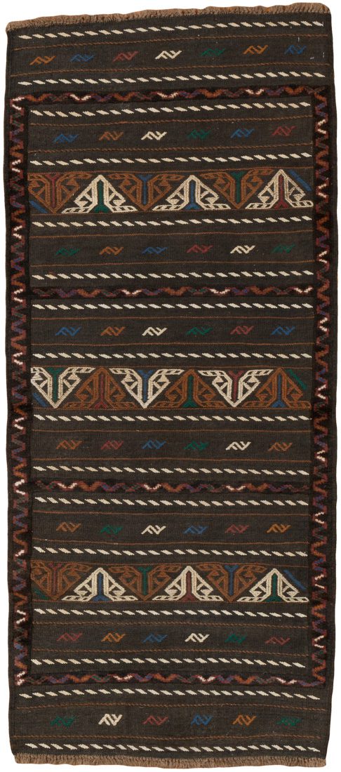 vintage soumak wool rug