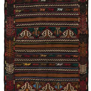 vintage soumak wool rug