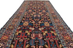 antique kuba runner rug