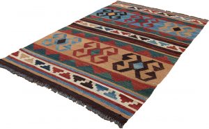 52106_BTR033A-Mogoli_Kilim_Natural_Dyed_Wool_Handwoven_Rug-3'4''x4'10''-Afghanistan-2