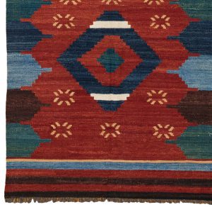 52114_BTR033A-Mogoli_Kilim_Natural_Dyed_Wool_Handwoven_Rug-4'1''x10'0''-Afghanistan-1-Border
