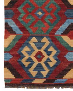 52135_BTR033A-Mogoli_Kilim_Natural_Dyed_Wool_Handwoven_Rug-2'9''x8'5''-Afghanistan-1-Border