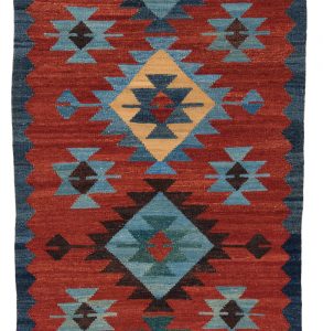 52142_BTR033A-Mogoli_Kilim_Natural_Dyed_Wool_Handwoven_Rug-3'5''x10'0''-Afghanistan-1-Center