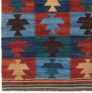 52150_BTR033A-Mogoli_Kilim_Natural_Dyed_Wool_Handwoven_Rug-2'10''x4'9''-Afghanistan-1-Border