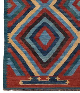 52162_BTR033A-Mogoli_Kilim_Natural_Dyed_Wool_Handwoven_Rug-3'5''x8'1''-Afghanistan-1-Border