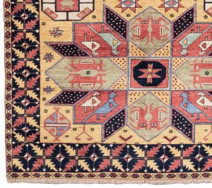 36476-Luxe_Tribal_Fine_Anatolian_Wool_Rug-4'10''x6'0''-Afghanistan-1-Border