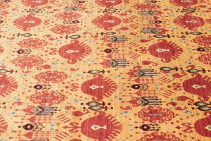 36639-Luxe_Textile_Fine_Ikat_Gold_Red_Wool_Rug-5'1''x7'1''-Afghanistan-5