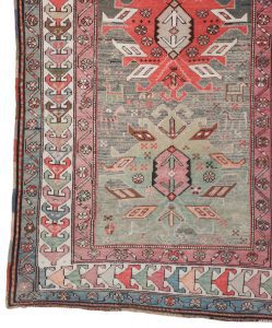 37670-Antique_Daghestan_Runner_Rug-3'10''x9'5''-Caucasus-1-Border