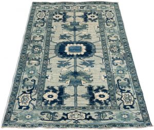 37922-Luxe_Tribal_Monochromatic_Serapi_Wool_Short_Runner_Rug-3'2''x6'2''-Afghanistan-2