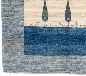 38545-Persian_Kashkuli_Ultimate_Gabbeh_Rug-5'1''x6'2''-Iran-1-Border
