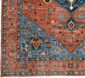 52929_BTR002A-Serapi_Handwoven_Tribal_Rug-9'0''x11'10''-Afghanistan-1-Border