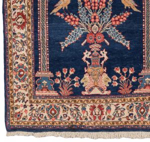 19570-Antique_Persian_Sarouk_Prayer_Rug-3'9''x5'9''-Persia-1-Border