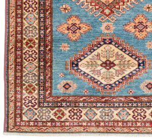37321-Fine_Afghan_Kazakh_Light_Blue_Wool_Rug-4'0''x'6'0''-Afghanistan-1-Border