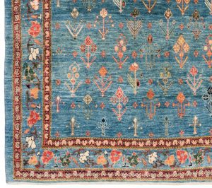 37687-Persian_Khamsehbaf_Fine_Ultimate_Village_Rug-5'2''x6'3''-Iran-1-Border