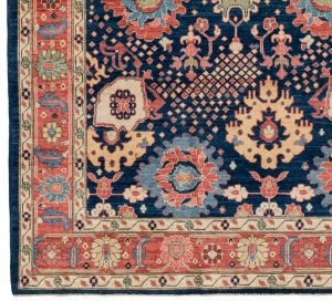 38401-Luxe_Tribal_Fine_Shahsavan_Wool_Rug-4'3''x6'0''-Afghanistan-1-Border