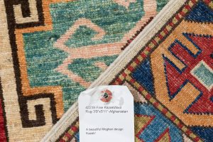 42239-Fine_Kazak_All_Over_Light_Background_Wool_Rug-3'9''x5'11''-Afghanistan-10