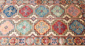 42239-Fine_Kazak_All_Over_Light_Background_Wool_Rug-3'9''x5'11''-Afghanistan-5