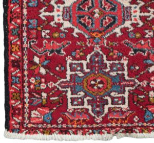 28054-Persian_Karaja_Semi-Antique_Handwoven_Rug-2'1''x2'8''-Persia-1-Border