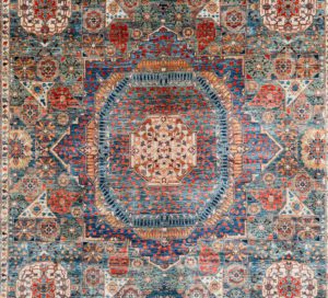 42430-Contemporary_Super_Fine_Mamluk_Blue_Green_Wool_Rug-8'10''x11'10''-Afghanistan-1-Center