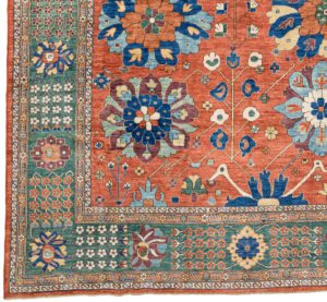 53076_BTR002A-Blossom_Kurdi_Handwoven_Tribal_Rug-10'0''x13'11''-Afghanistan-1-Border