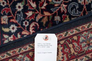 33914-Sarouk_Fine_Navy_Red_Handwoven_Traditional_Rug-2'7''x19'10''-India-9