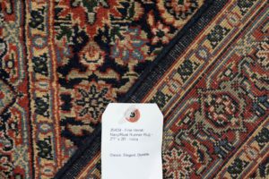 35439-Herati_Fine_Navy_Rust_Handwoven_Traditional_Rug-2'7''x20'0''-India-9