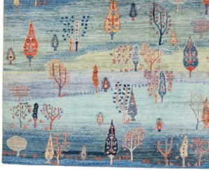 53220_BTN020A-Luri_Gabbeh_Handwoven_Tribal_Rug-8'2''x9'7''-Afghanistan-1-Border