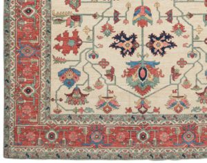 38307-Luxe_Tribal_Serapi_Wool_Rug-9'1''x12'0''-Afghanistan-1-Border
