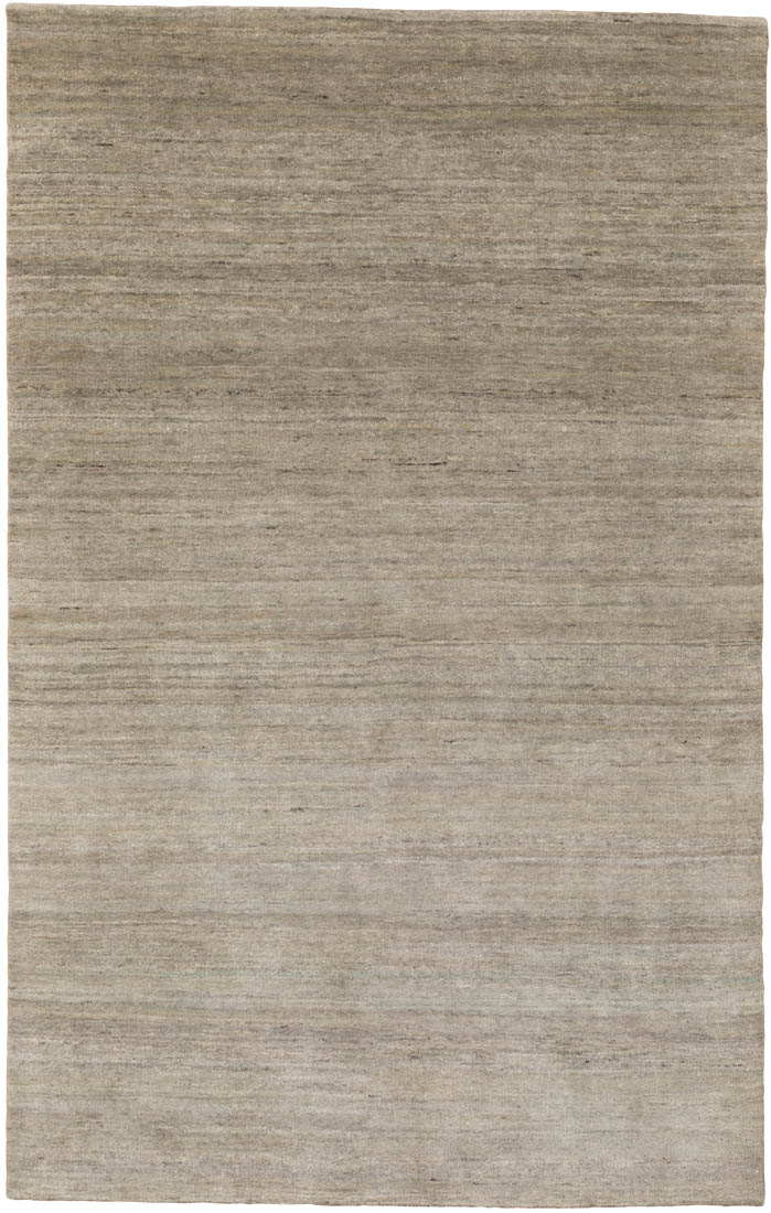 Modern Taupe Wool Handwoven Rug