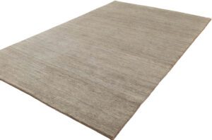 Modern Taupe Wool Handwoven Rug