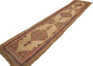 Antique Persian Serab Camel Hair Rug