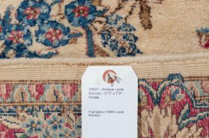 33027-Antique_Persian_Lavar_Kerman_Rug-3'11''x7'3''-Persia-10