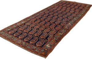 Antique Senneh Handwoven Rug