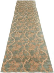 Chinoiserie Wool and Silk Handwoven Rug