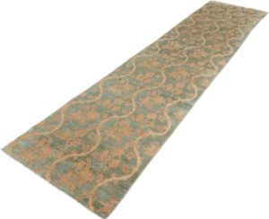 Chinoiserie Wool and Silk Handwoven Rug