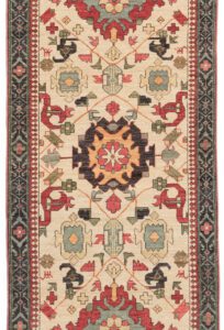 35990-Kuba_Luxe_Tribal_Handwoven_Rug-3'4''x14'1''-Afghanistan-1-Center