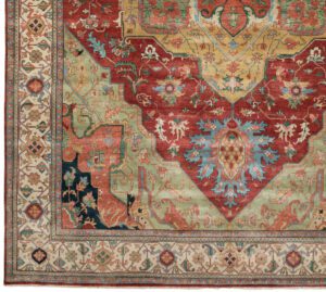37384-Heriz_Fine_Handwoven_Traditional_Rug-10'0''x14'0''-India-1-Border